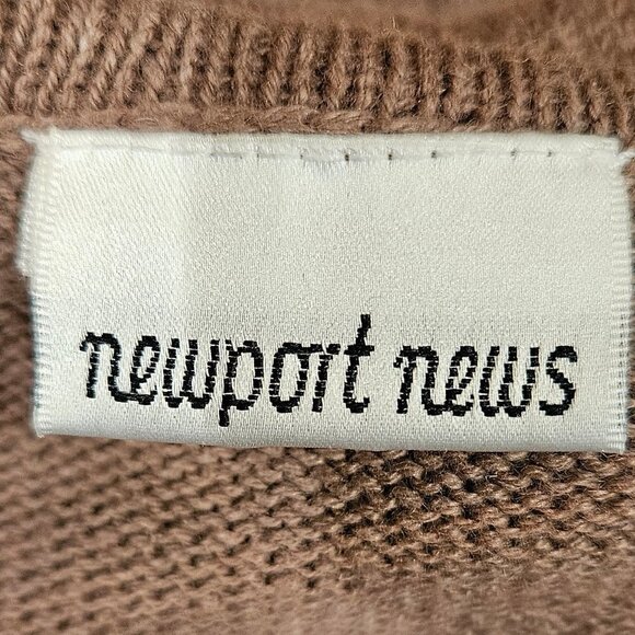 Newport News Brown Knit Button Down Sweater - Picture 6 of 7